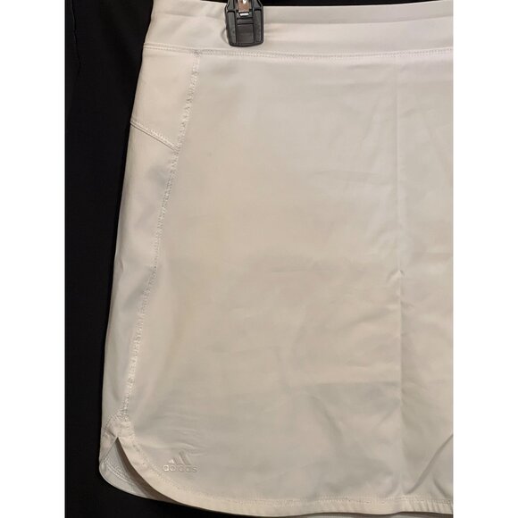 Adidas White Tennis Skirt With Built-In Shorts Size 6 Polyester & Spandex Active - Picture 3 of 9